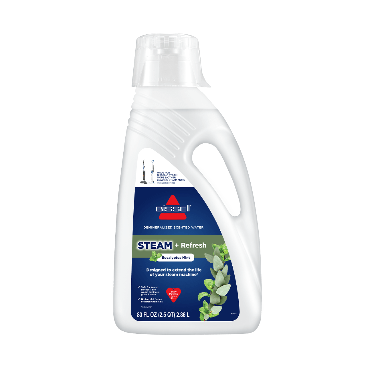 Eucalyptus Mint Demineralized Water for Steam Mops (80 oz.)
